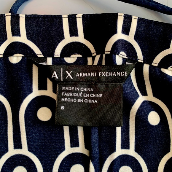 Armani Exchange A/X scallop pattern black and white midi dress in size 6. - Picture 6 of 6